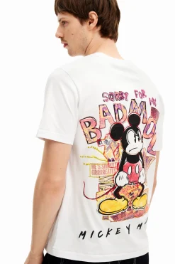 T-shirts<Desigual Camiseta de manga curta do Mickey Mouse com frase.