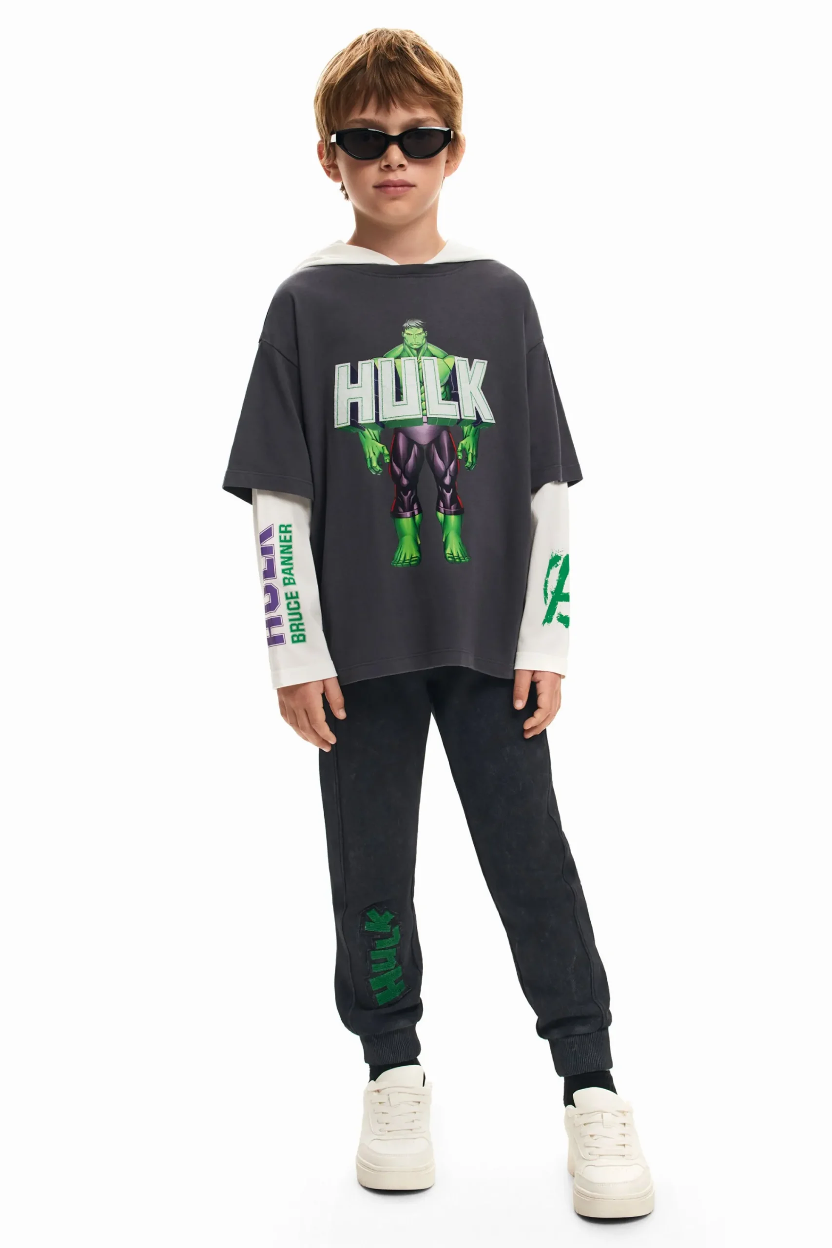 T-shirts E Camisas<Desigual Camiseta de manga dupla do Hulk
