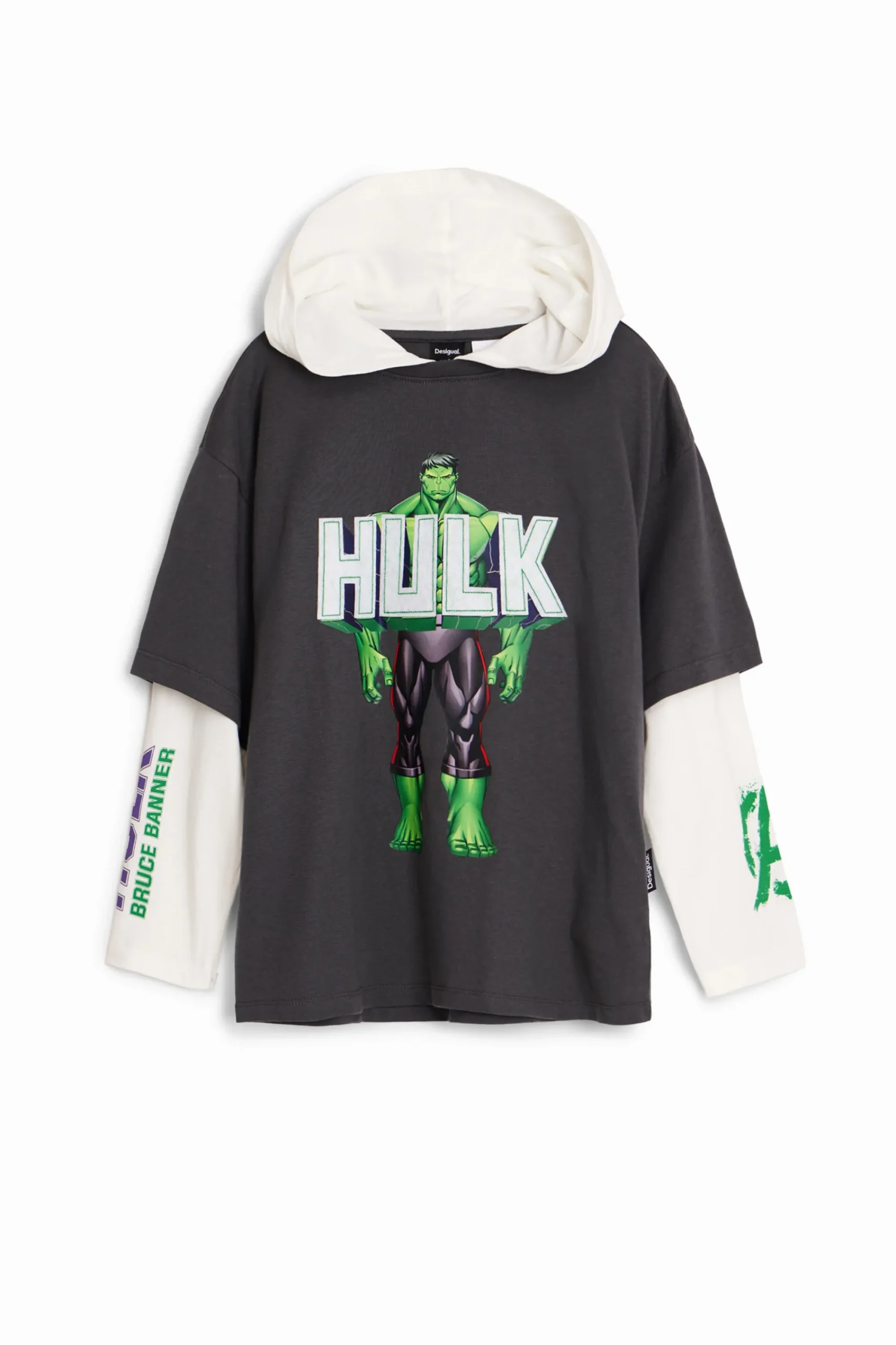 T-shirts E Camisas<Desigual Camiseta de manga dupla do Hulk