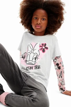 T-shirts E Camisas<Desigual Camiseta de manga dupla Daisy