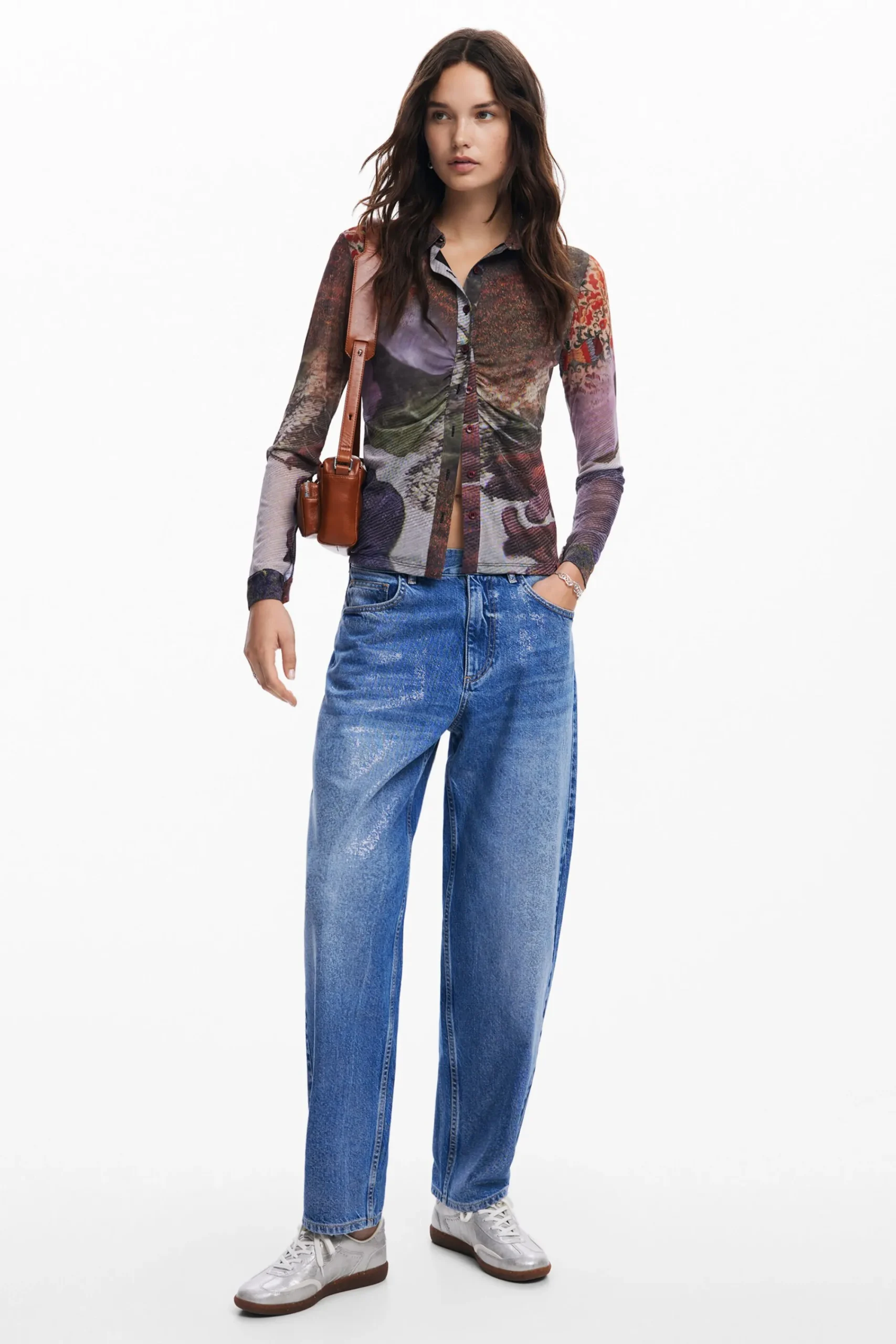 Camisas E Blusas|T-shirts<Desigual Camiseta de manga longa bosque de outono