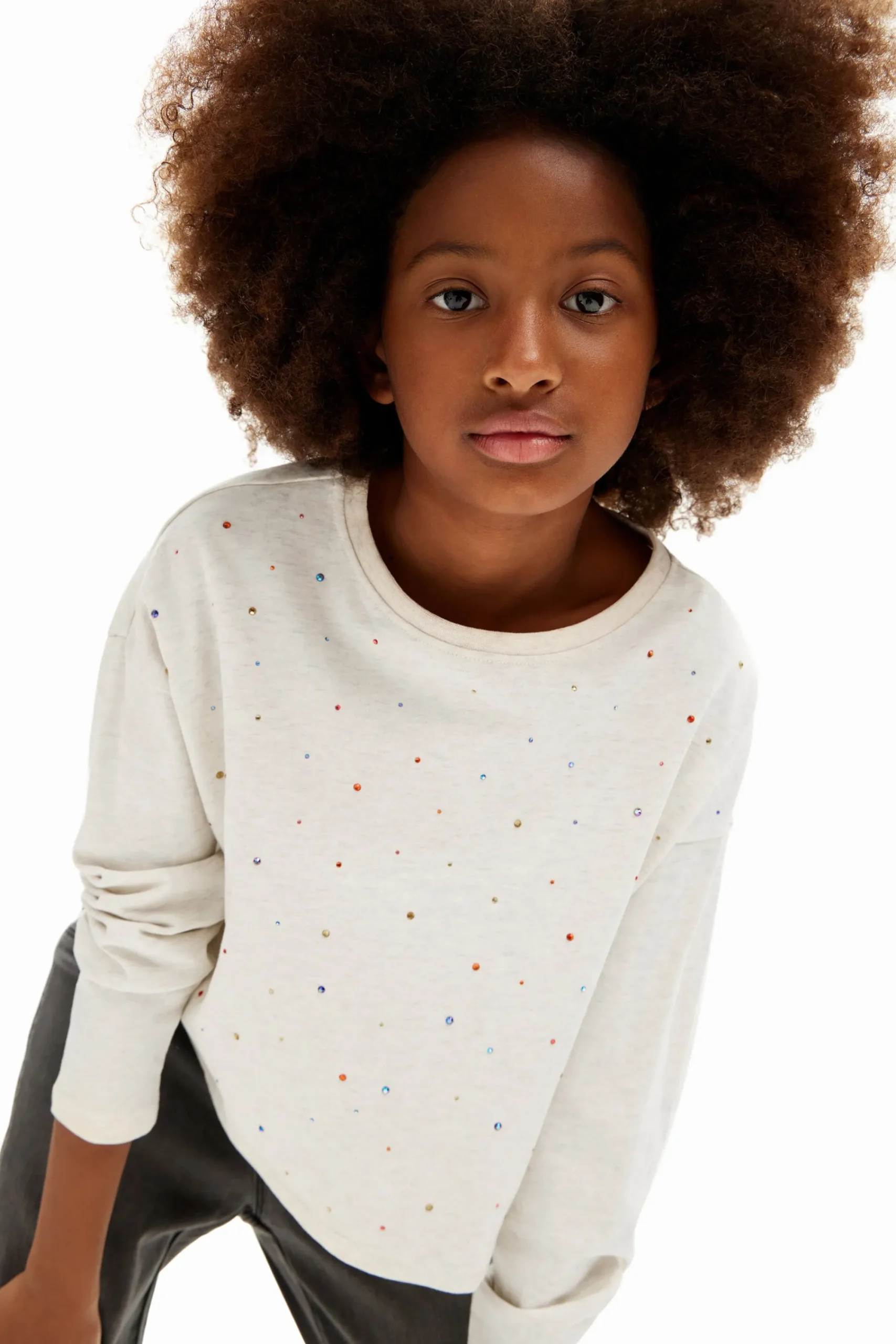 T-shirts E Camisas<Desigual Camiseta de manga longa com pontos