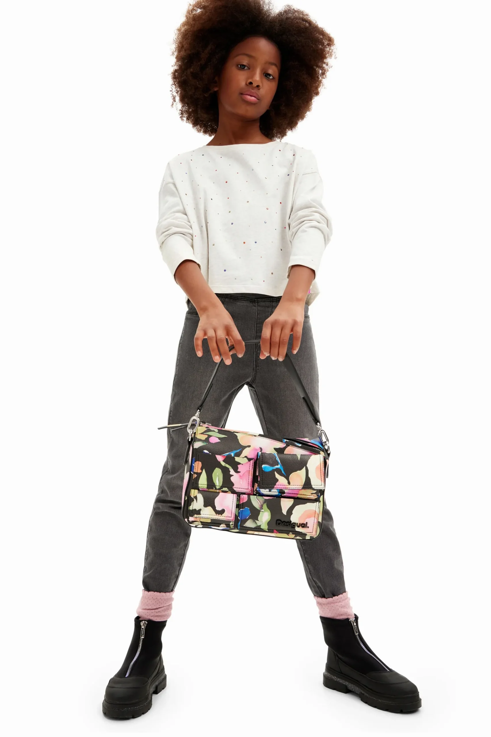 T-shirts E Camisas<Desigual Camiseta de manga longa com pontos
