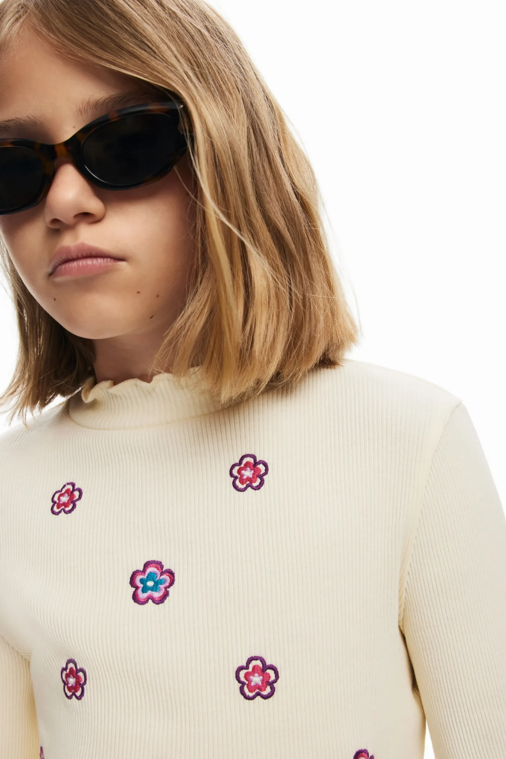 T-shirts E Camisas<Desigual Camiseta de manga longa com flores
