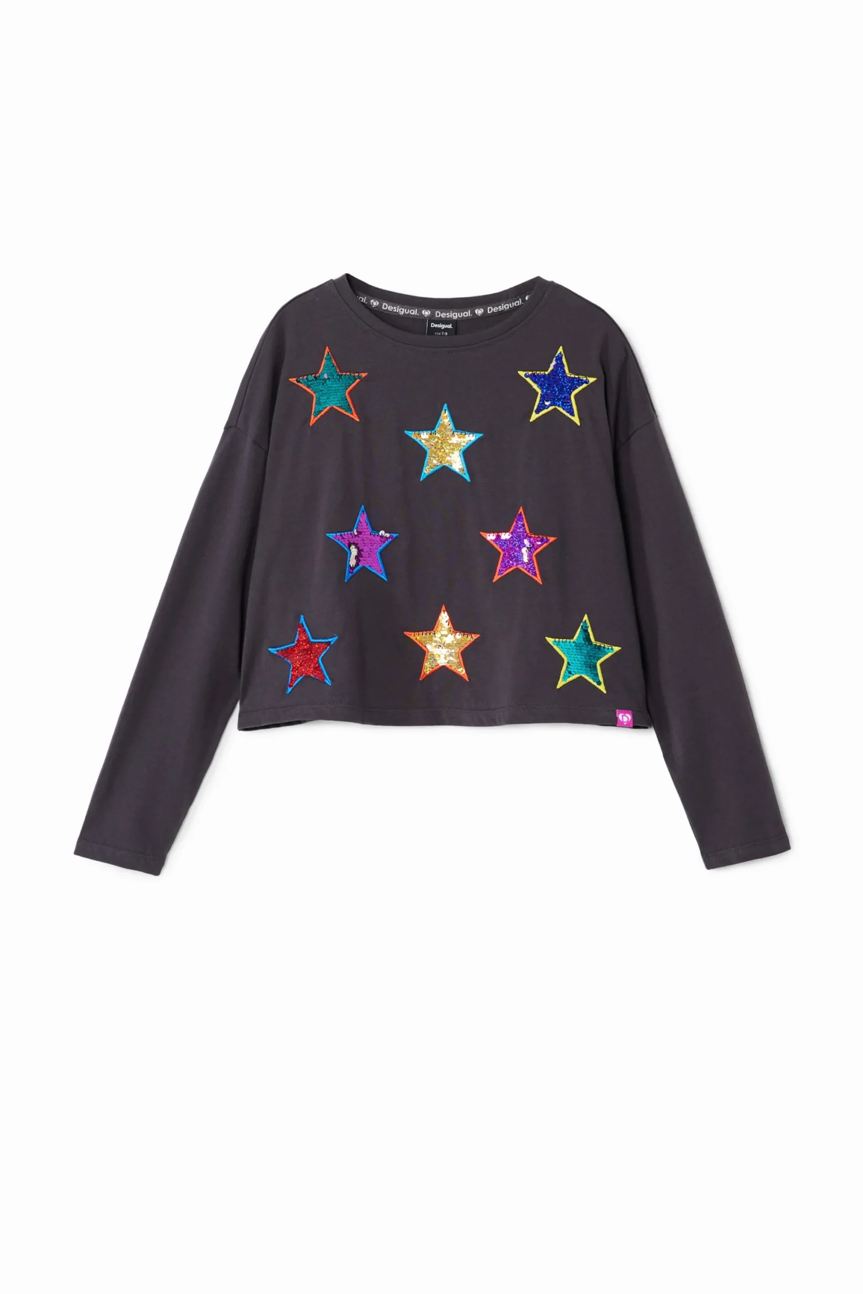 T-shirts E Camisas<Desigual Camiseta de manga longa com estrelas