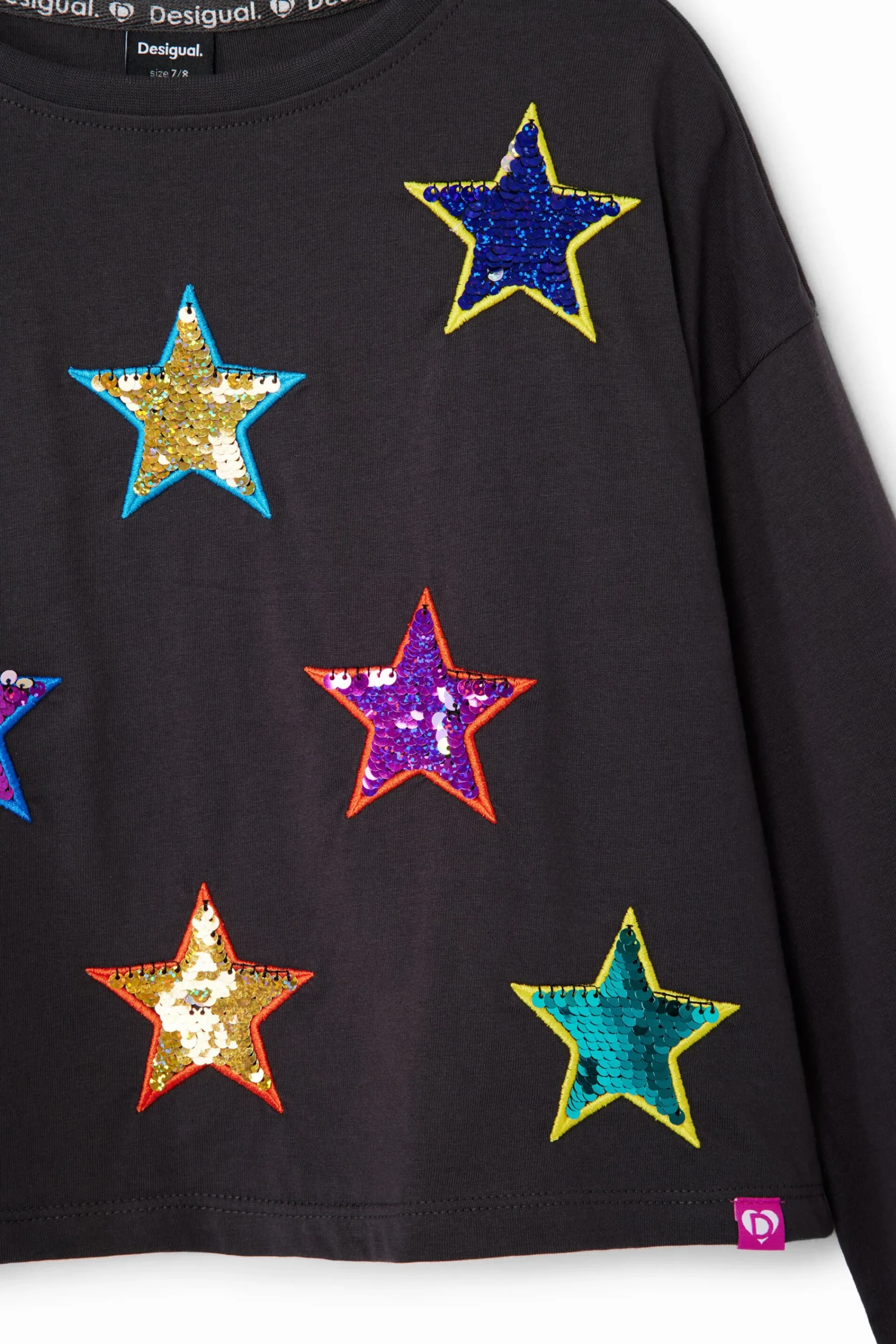 T-shirts E Camisas<Desigual Camiseta de manga longa com estrelas