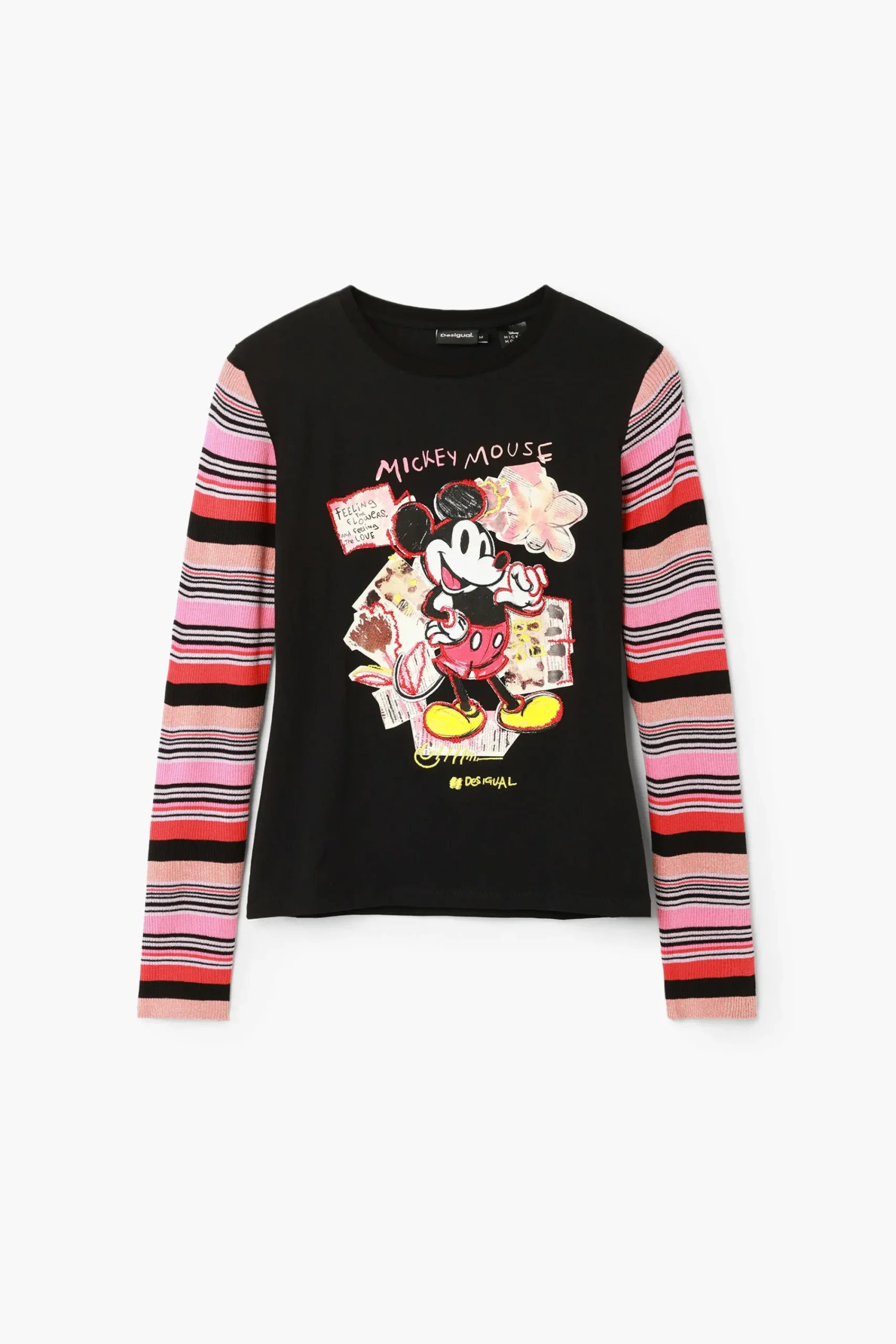 Camisas E Blusas|T-shirts<Desigual Camiseta de manga longa do Mickey