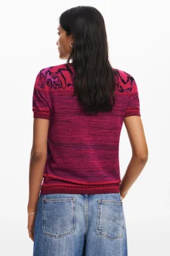 Camisas E Blusas|T-shirts<Desigual Camiseta de ponto borboleta