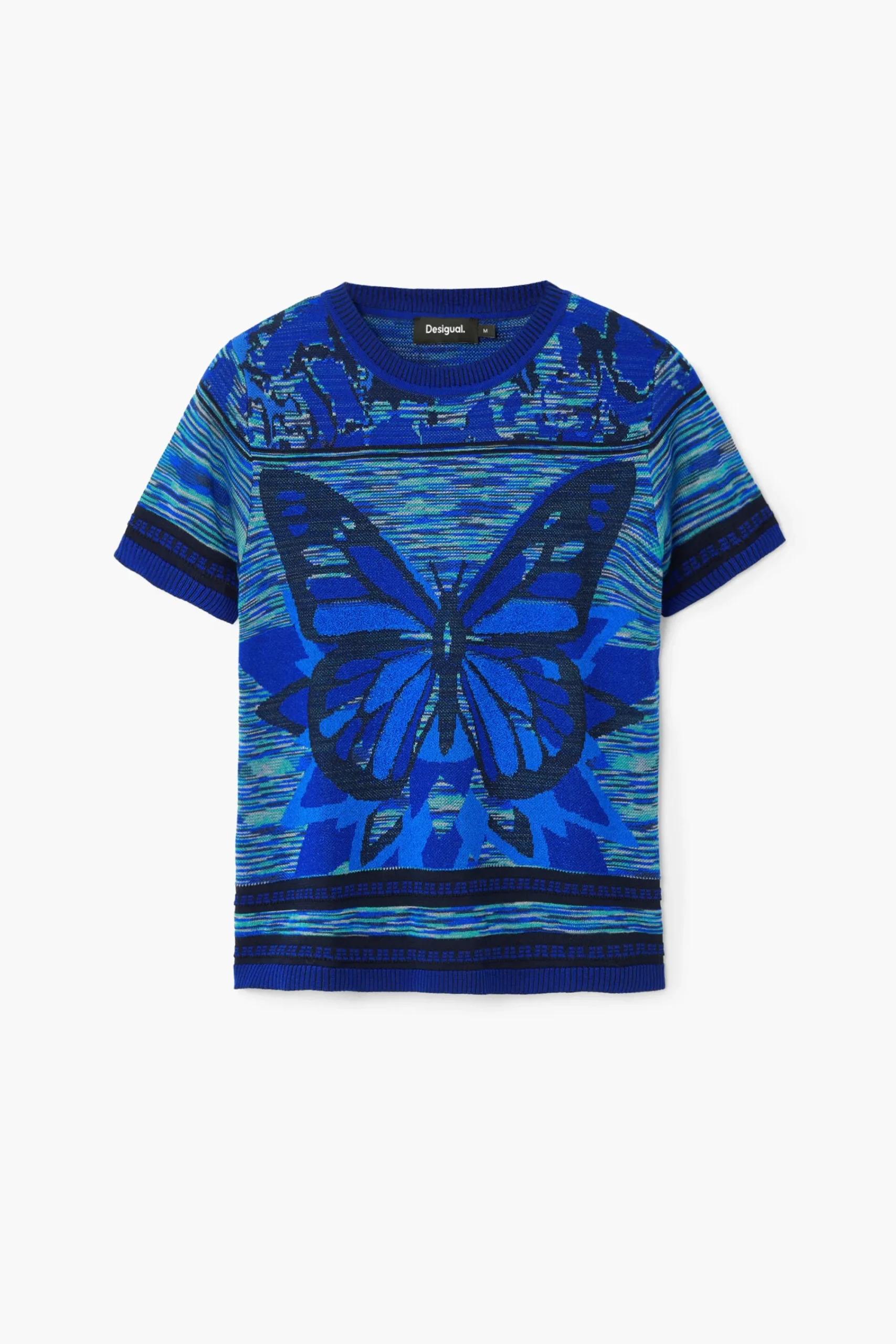 Roupa De Malha|Camisas E Blusas<Desigual Camiseta de ponto com borboletas