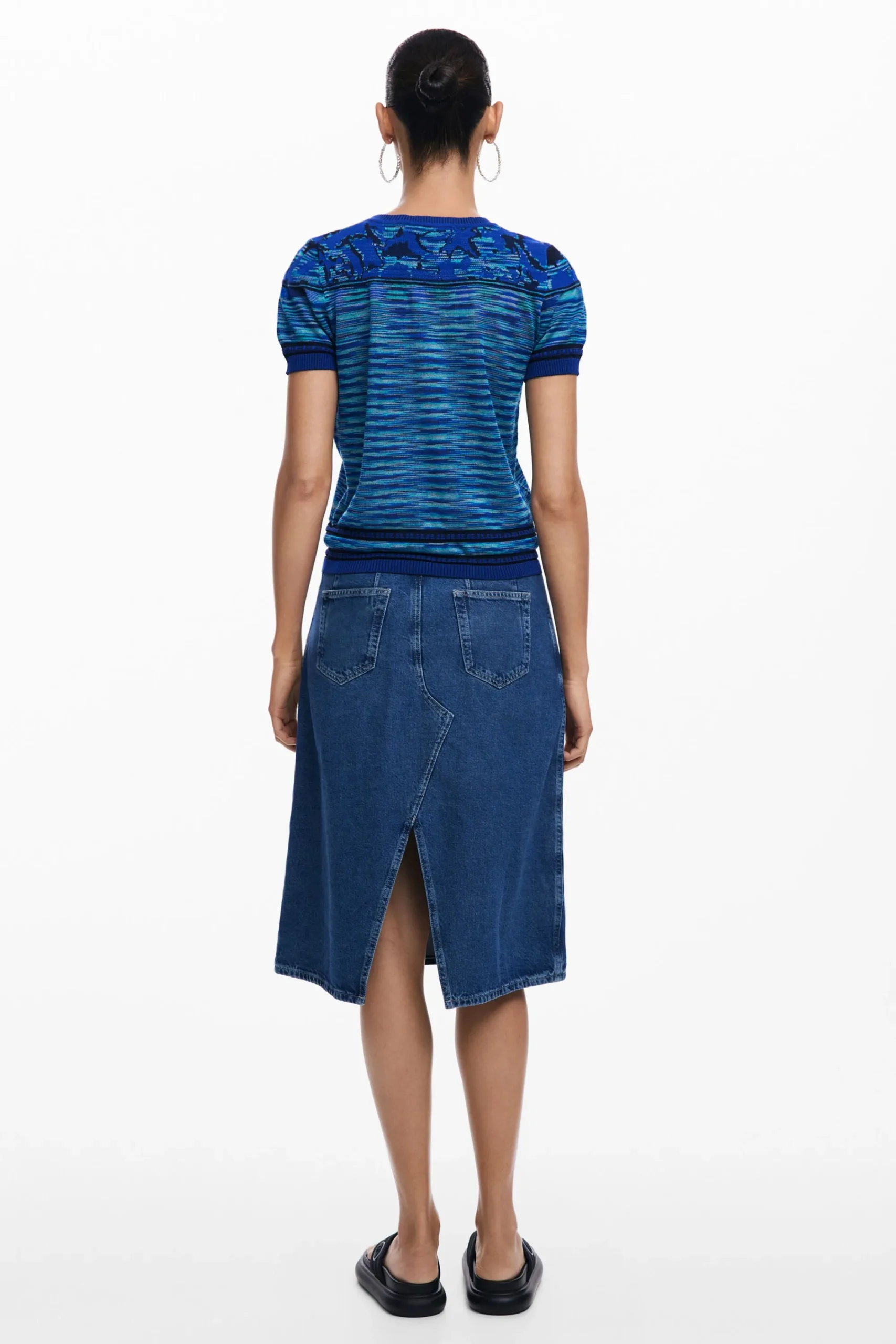 Roupa De Malha|Camisas E Blusas<Desigual Camiseta de ponto com borboletas