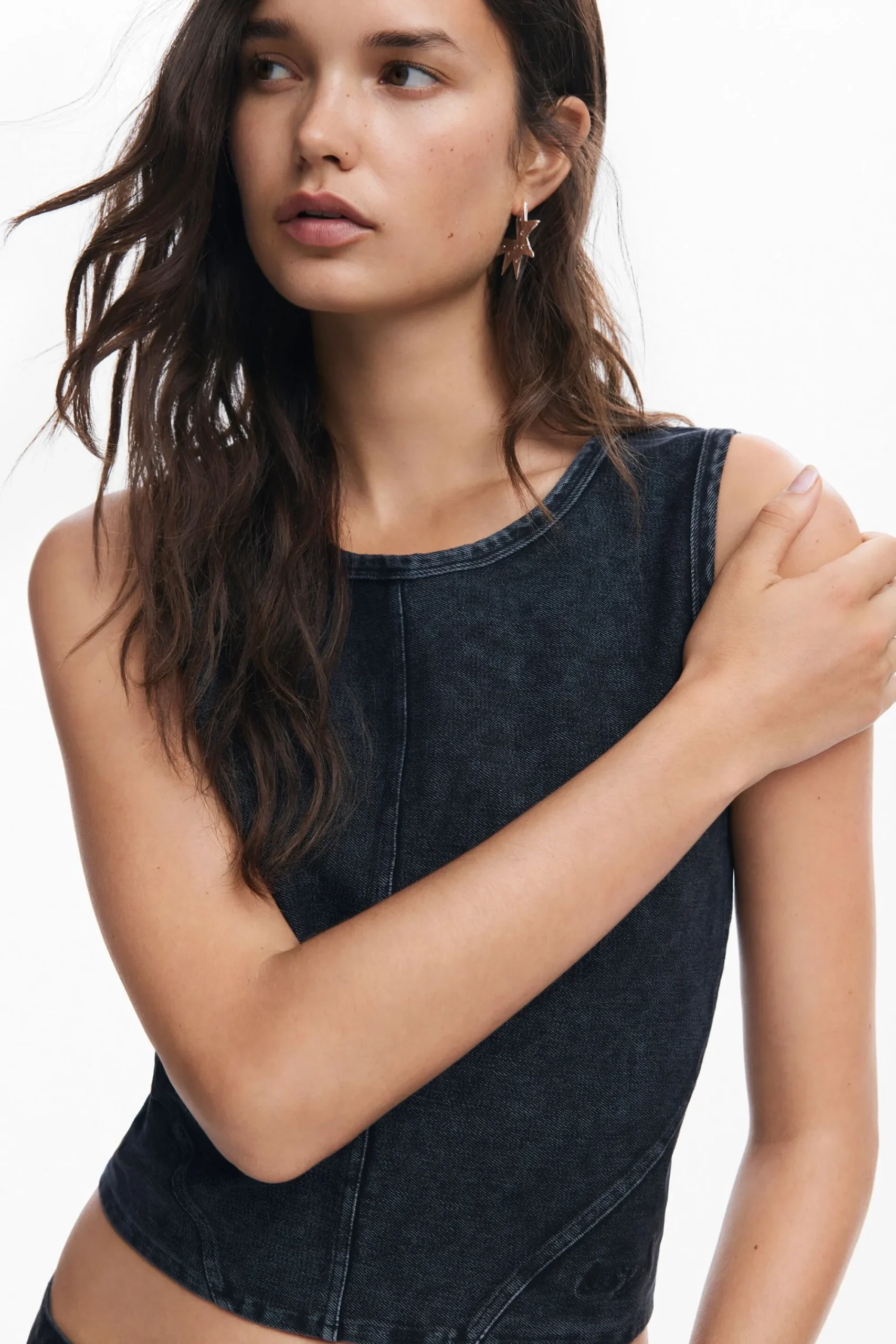 Roupa De Malha|Camisas E Blusas<Desigual Camiseta de ponto efeito lavado