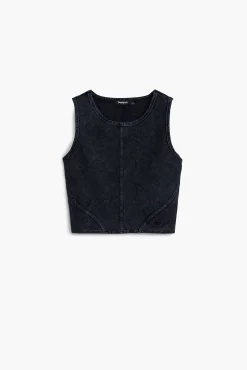 Roupa De Malha|Camisas E Blusas<Desigual Camiseta de ponto efeito lavado