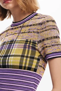 Roupa De Malha|Camisas E Blusas<Desigual Camiseta de ponto xadrez