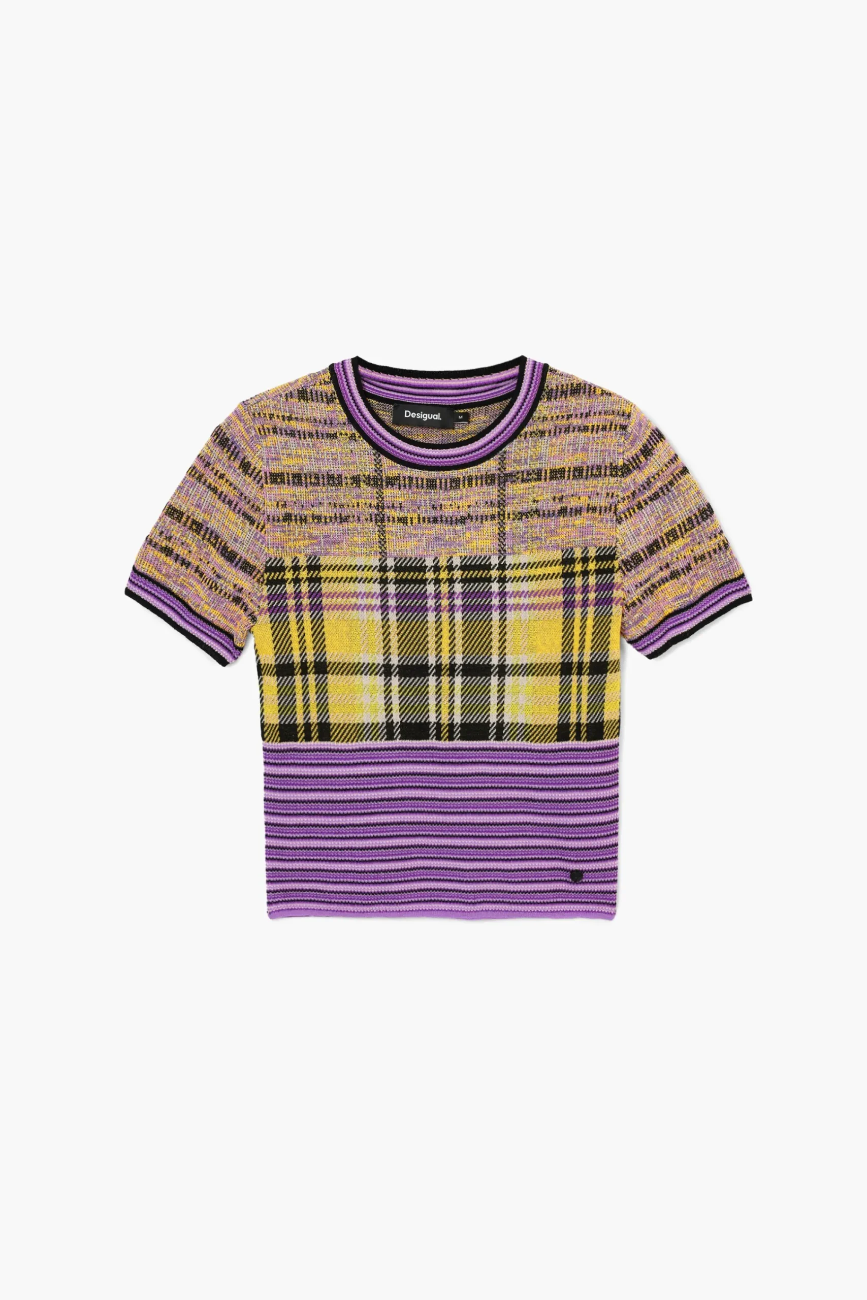 Roupa De Malha|Camisas E Blusas<Desigual Camiseta de ponto xadrez