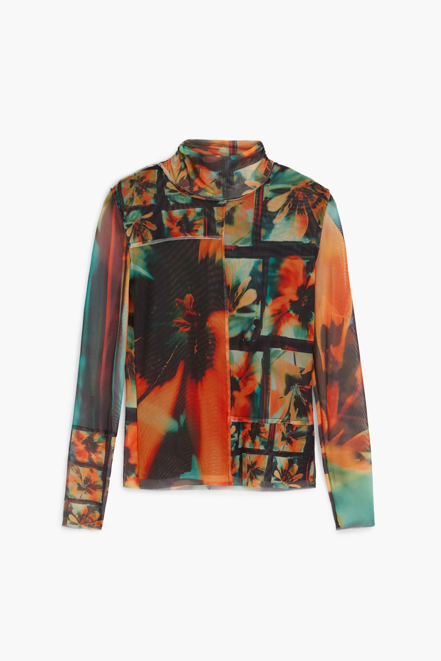 Camisas E Blusas|T-shirts<Desigual Camiseta de tul estampada