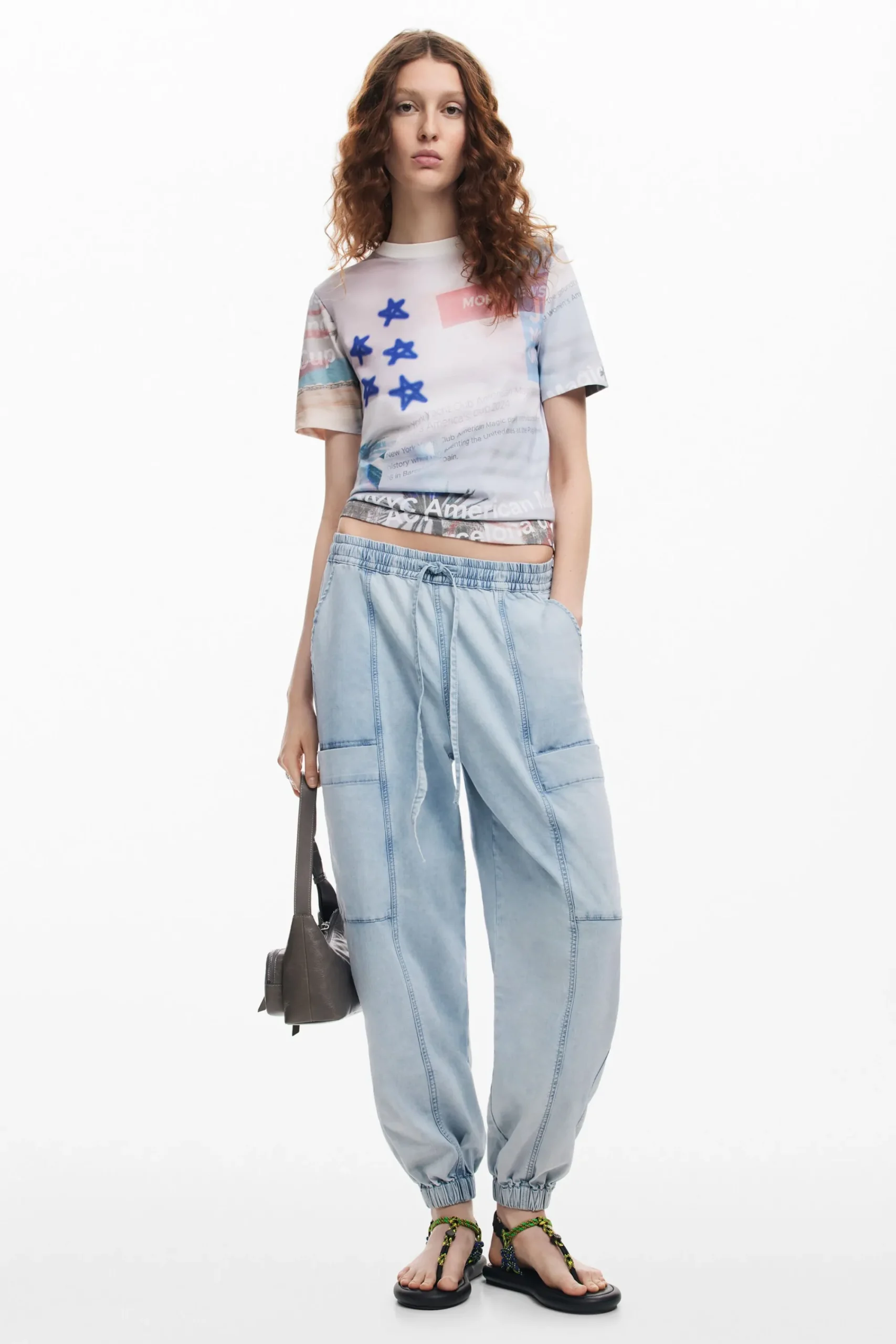 Camisas E Blusas|T-shirts<Desigual Camiseta estampada American Magic