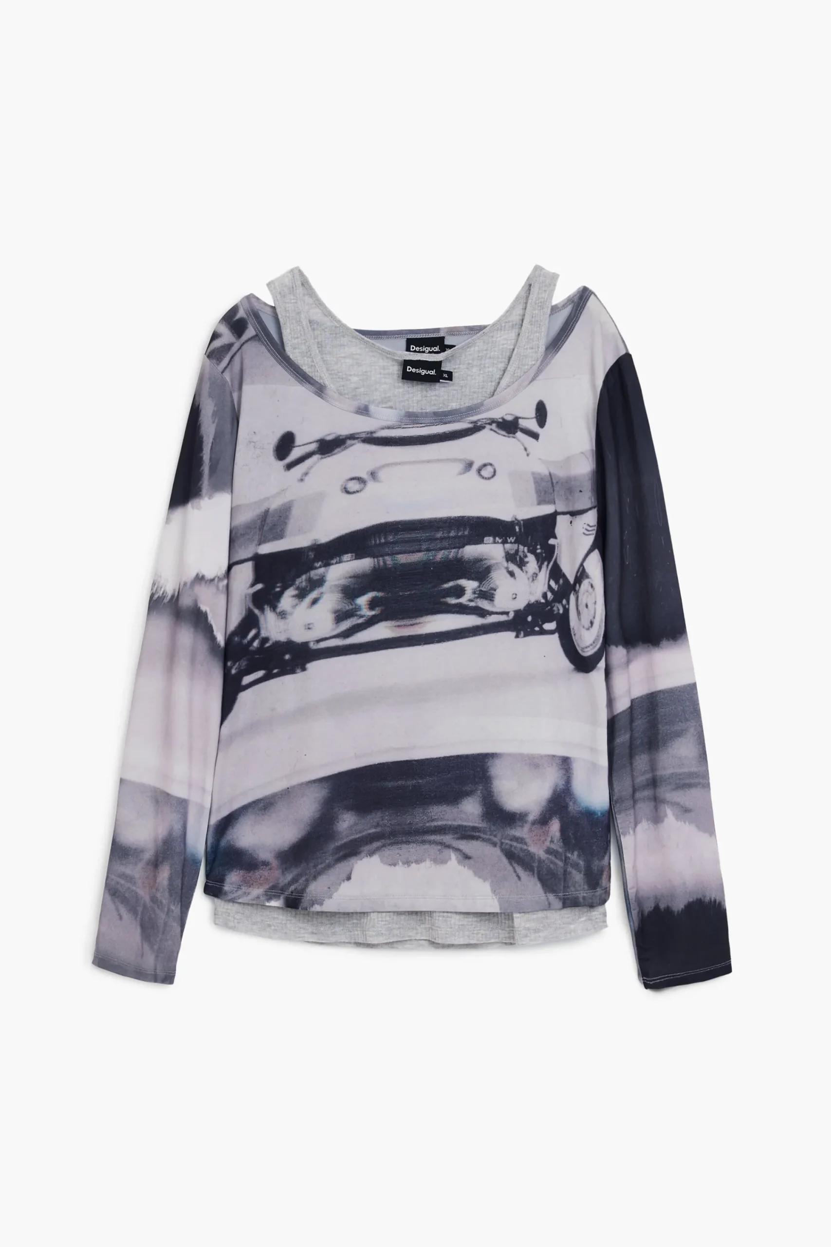 Camisas E Blusas|T-shirts<Desigual Camiseta estampada coche