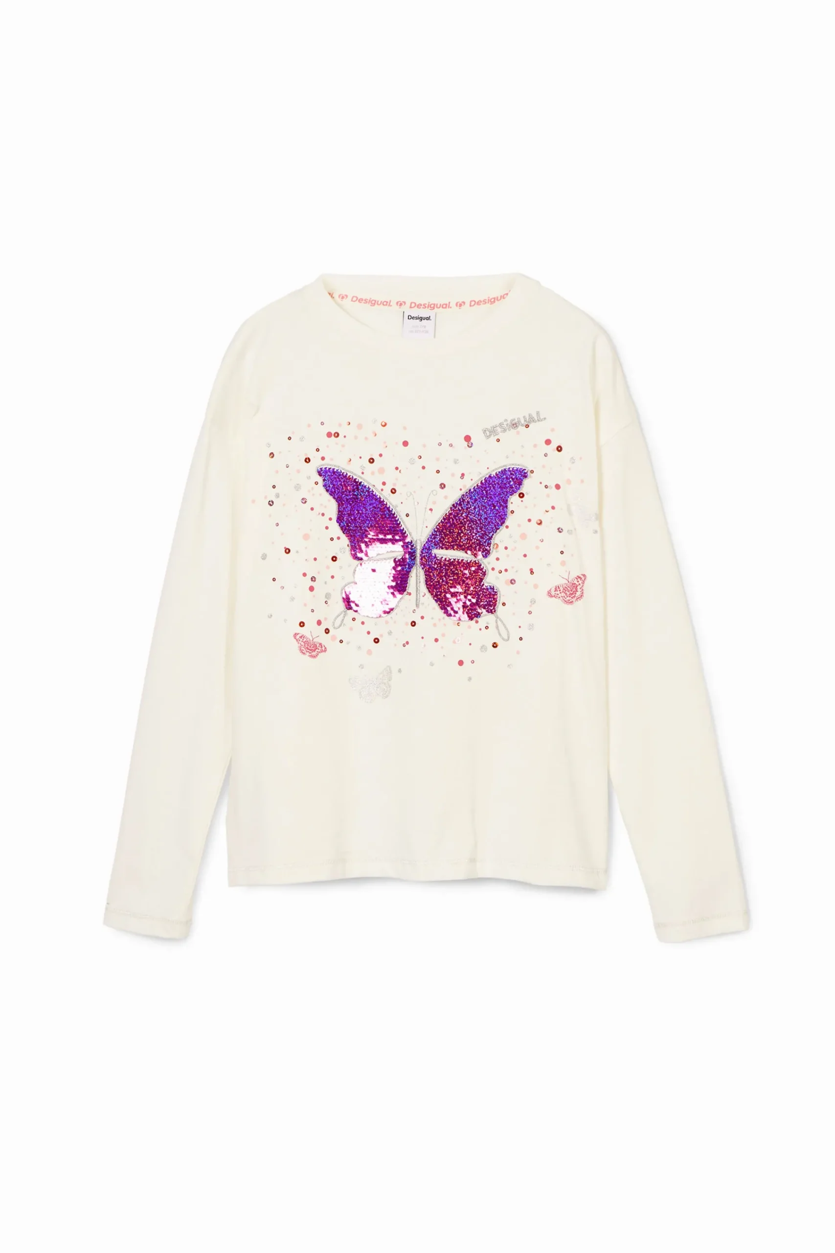 T-shirts E Camisas<Desigual Camiseta estampada com borboleta