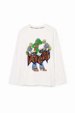 T-shirts E Camisas<Desigual Camiseta estampada de dinossauro