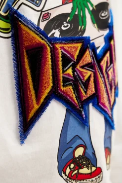 T-shirts E Camisas<Desigual Camiseta estampada de dinossauro