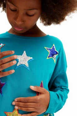 T-shirts E Camisas<Desigual Camiseta estrelas coloridas