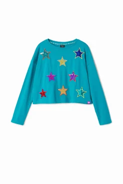 T-shirts E Camisas<Desigual Camiseta estrelas coloridas