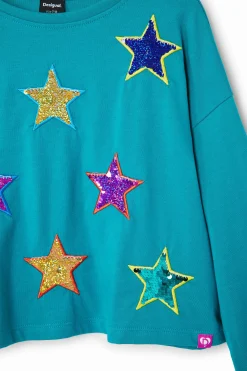 T-shirts E Camisas<Desigual Camiseta estrelas coloridas