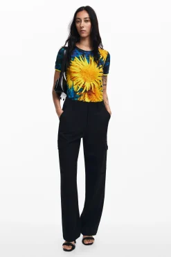 Camisas E Blusas|T-shirts<Desigual Camiseta girassóis