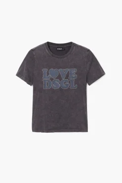 Camisas E Blusas|T-shirts<Desigual Camiseta lisa texto