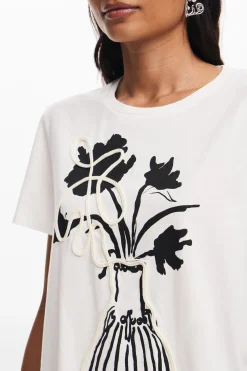Camisas E Blusas|T-shirts<Desigual Camiseta lisa vaso
