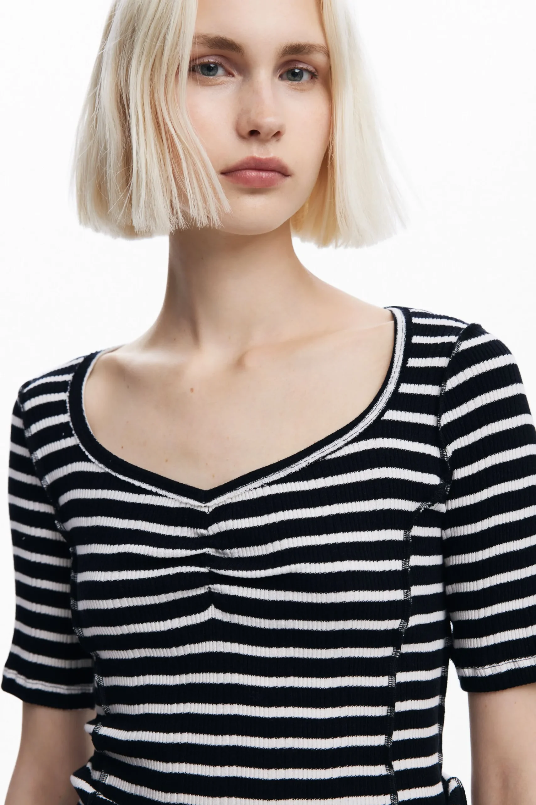 Camisas E Blusas|T-shirts<Desigual Camiseta listrada