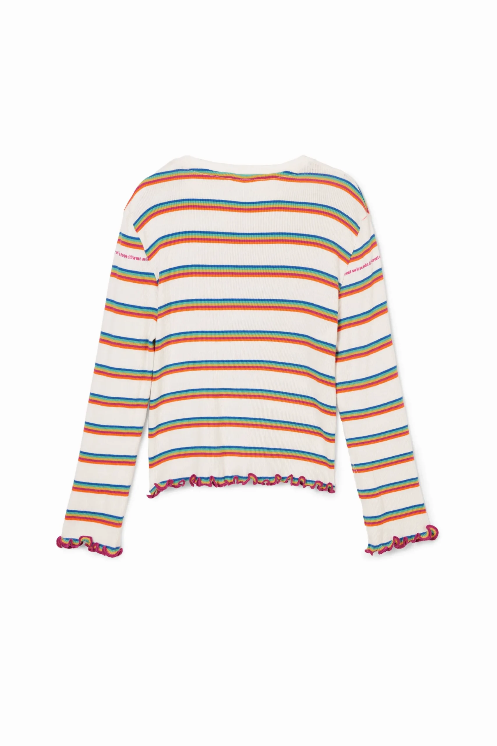 T-shirts E Camisas<Desigual Camiseta listrada arco-íris