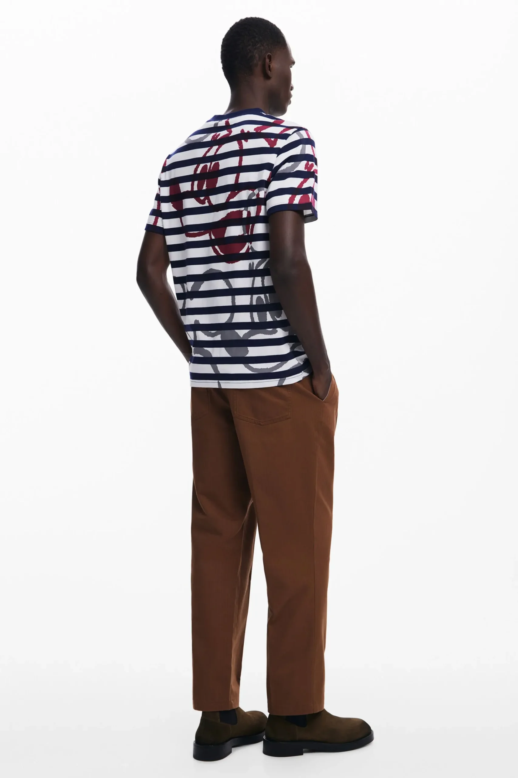 T-shirts<Desigual Camiseta listrada e Mickey