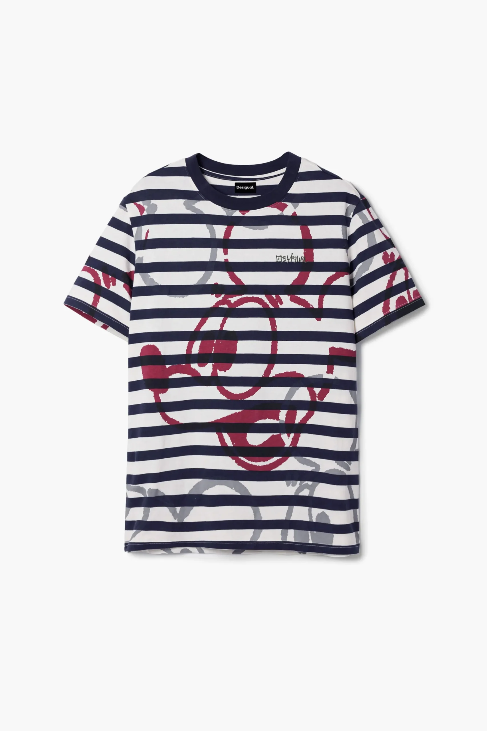 T-shirts<Desigual Camiseta listrada e Mickey