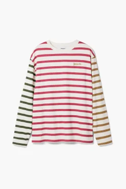 T-shirts<Desigual Camiseta listrada multicolor