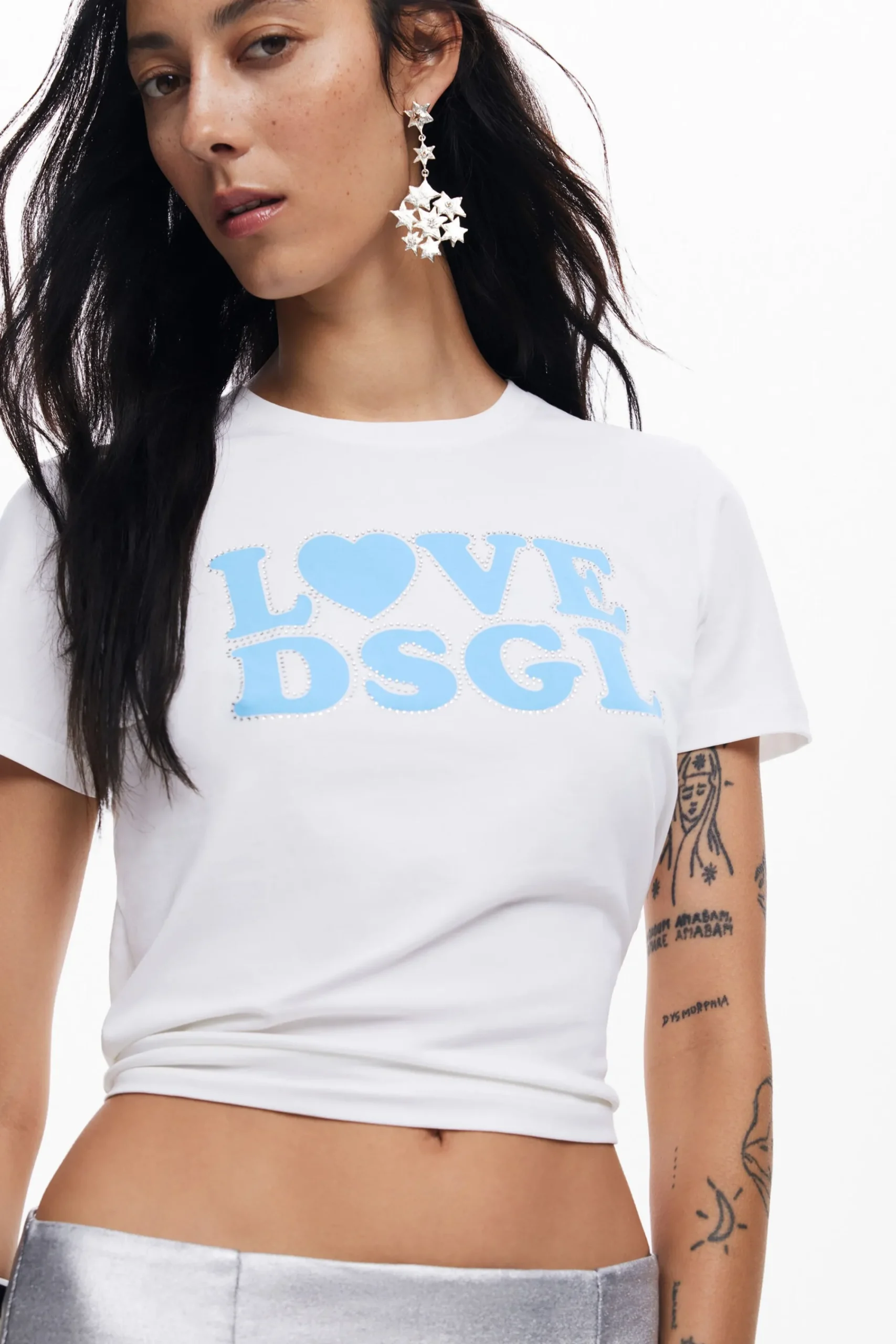 Camisas E Blusas|T-shirts<Desigual Camiseta Love