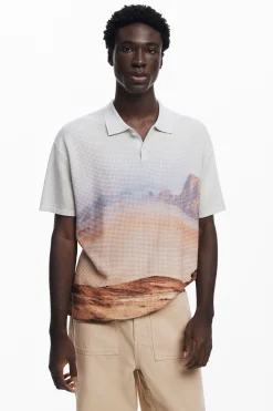 T-shirts<Desigual Camiseta paisagem