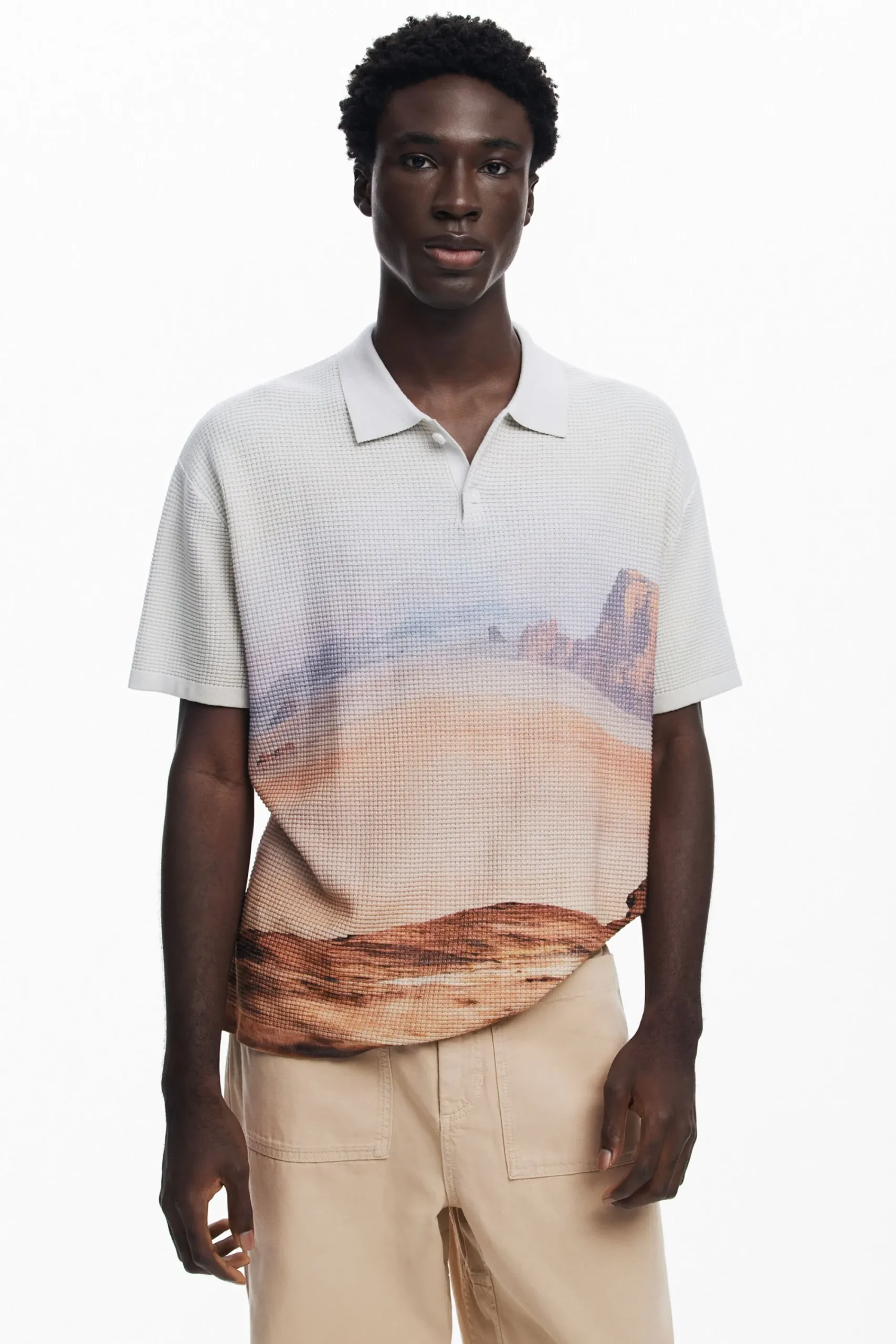 T-shirts<Desigual Camiseta paisagem