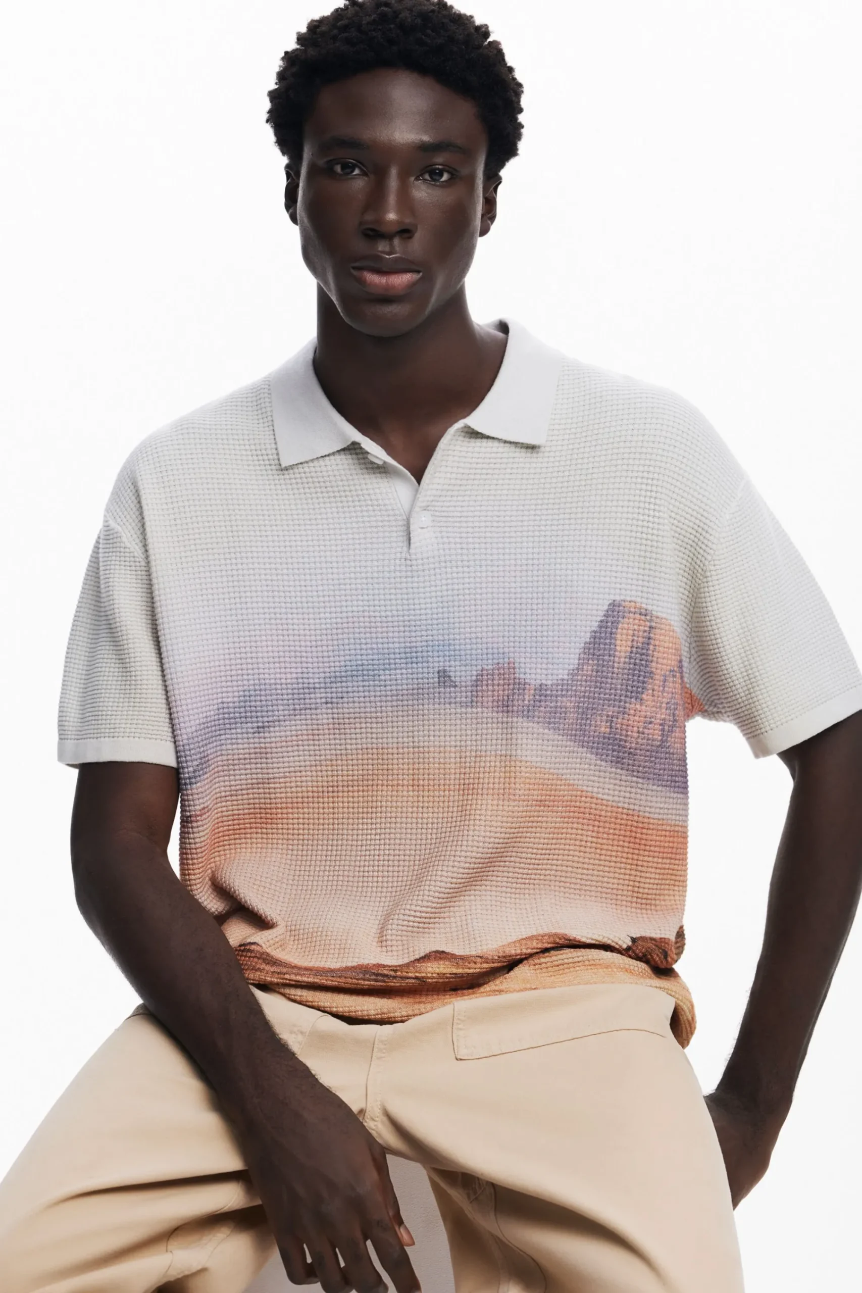 T-shirts<Desigual Camiseta paisagem