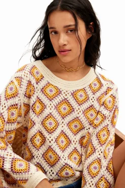 Roupa De Malha|Malha<Desigual Camisola croché multicolor