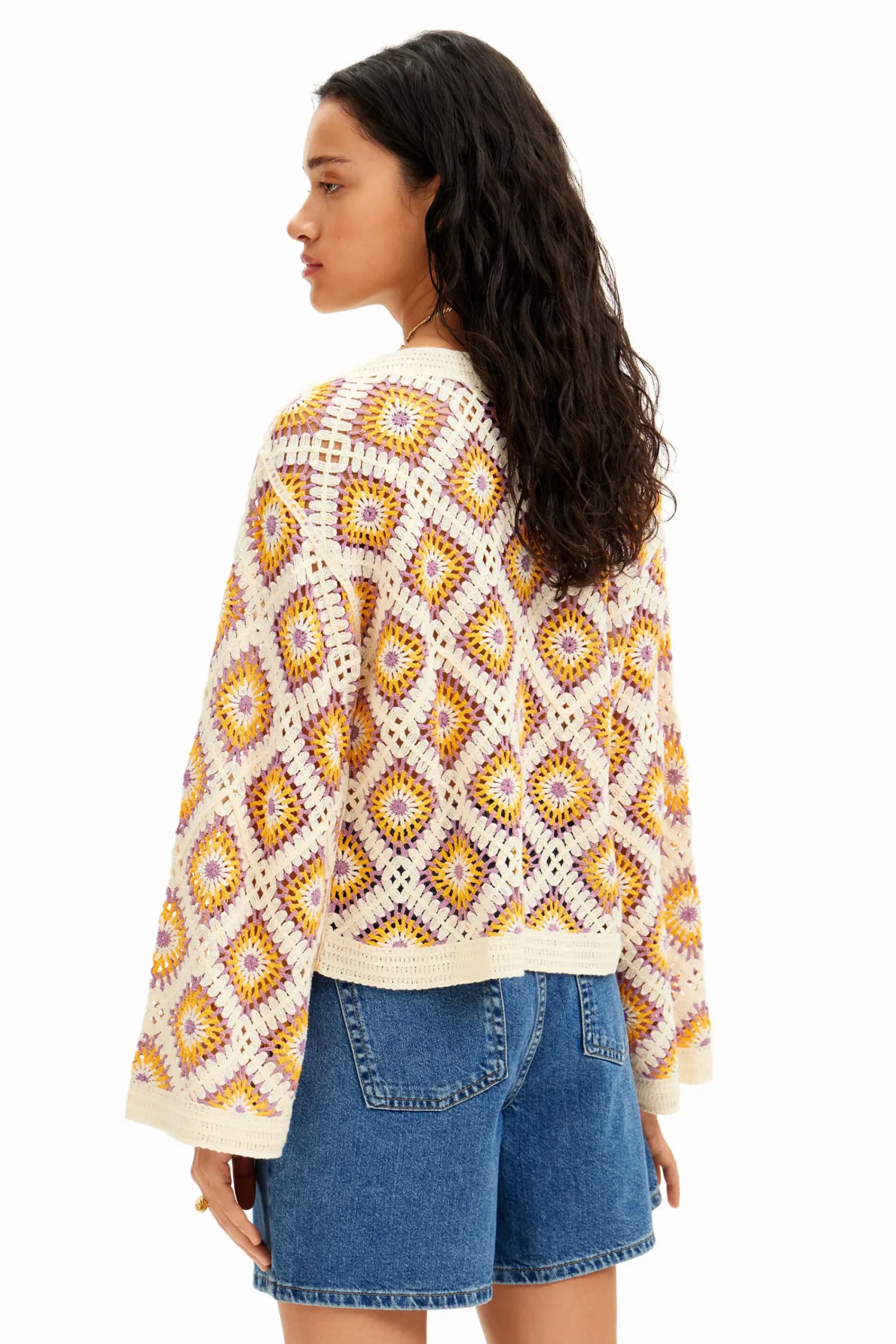 Roupa De Malha|Malha<Desigual Camisola croché multicolor