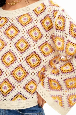 Roupa De Malha|Malha<Desigual Camisola croché multicolor