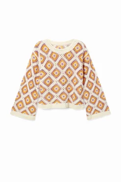 Roupa De Malha|Malha<Desigual Camisola croché multicolor