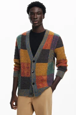 Malhas E Sweatshirts<Desigual Cardigan xadrez