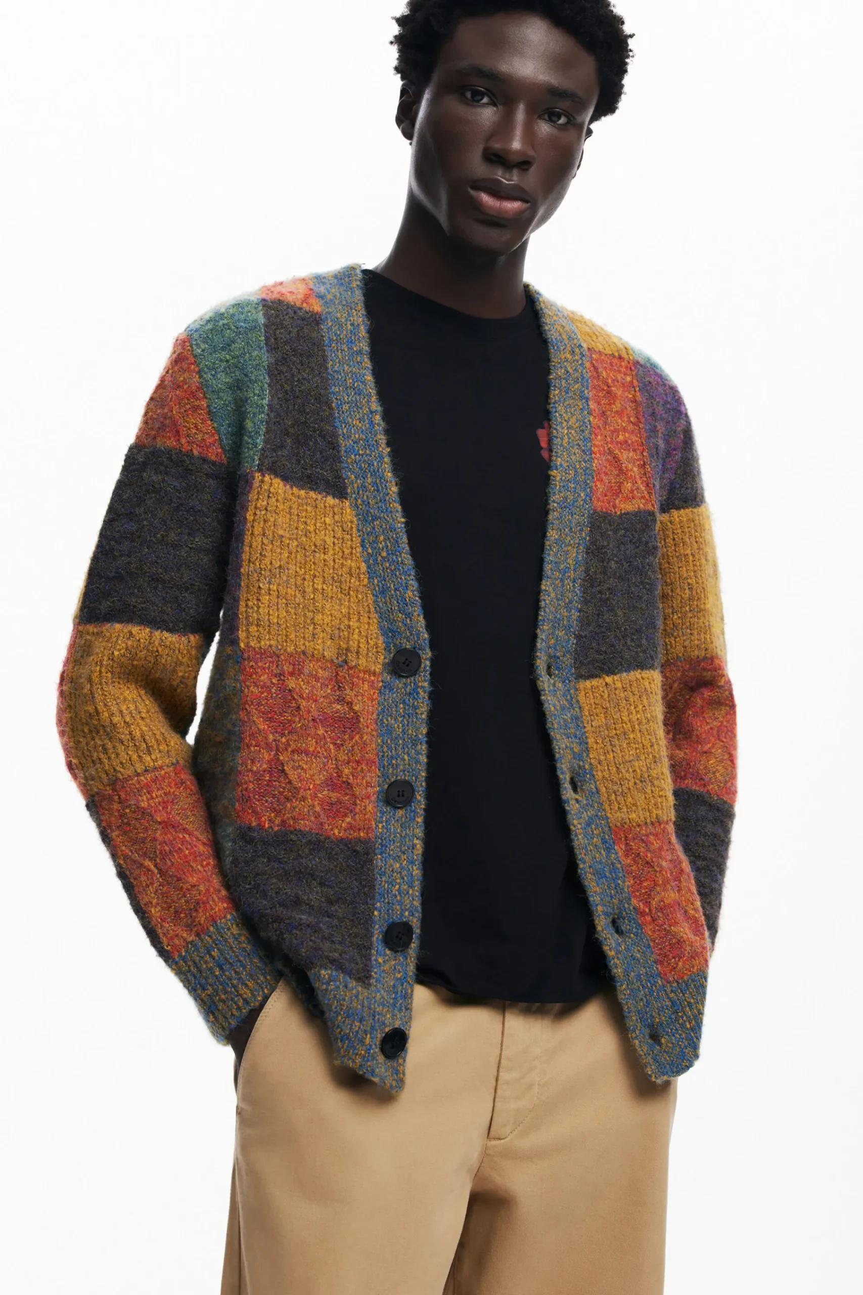 Malhas E Sweatshirts<Desigual Cardigan xadrez