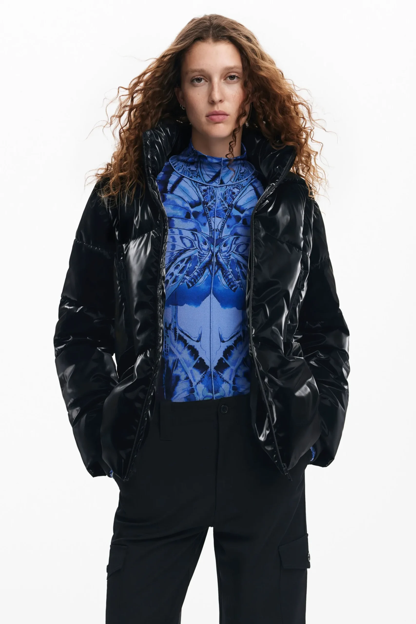 Casacões E Casacos<Desigual Casaco acolchoado com capuz