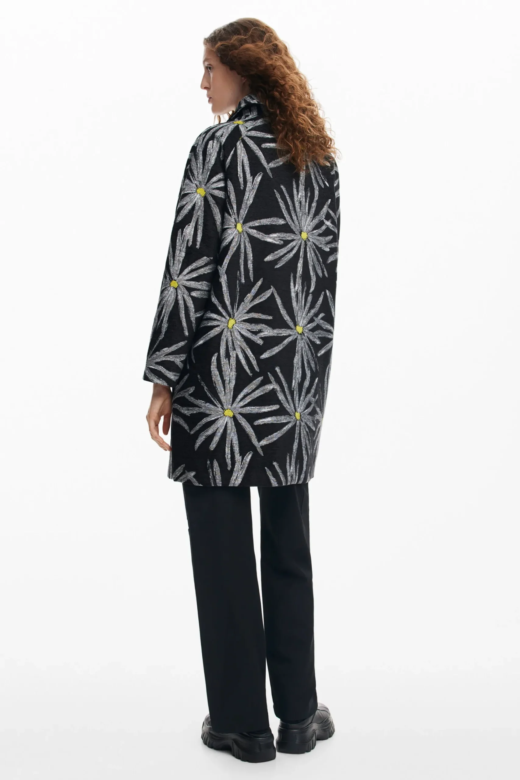 Casacões E Casacos<Desigual Casaco estampado de margaridas