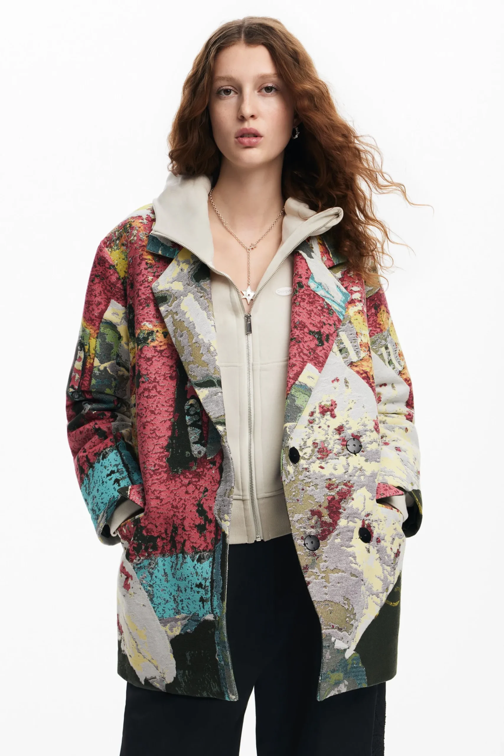 Casacões E Casacos<Desigual Casaco longo arty M. Christian Lacroix