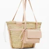 Malas|Malas Shopper<Desigual Cesto de vime L pele