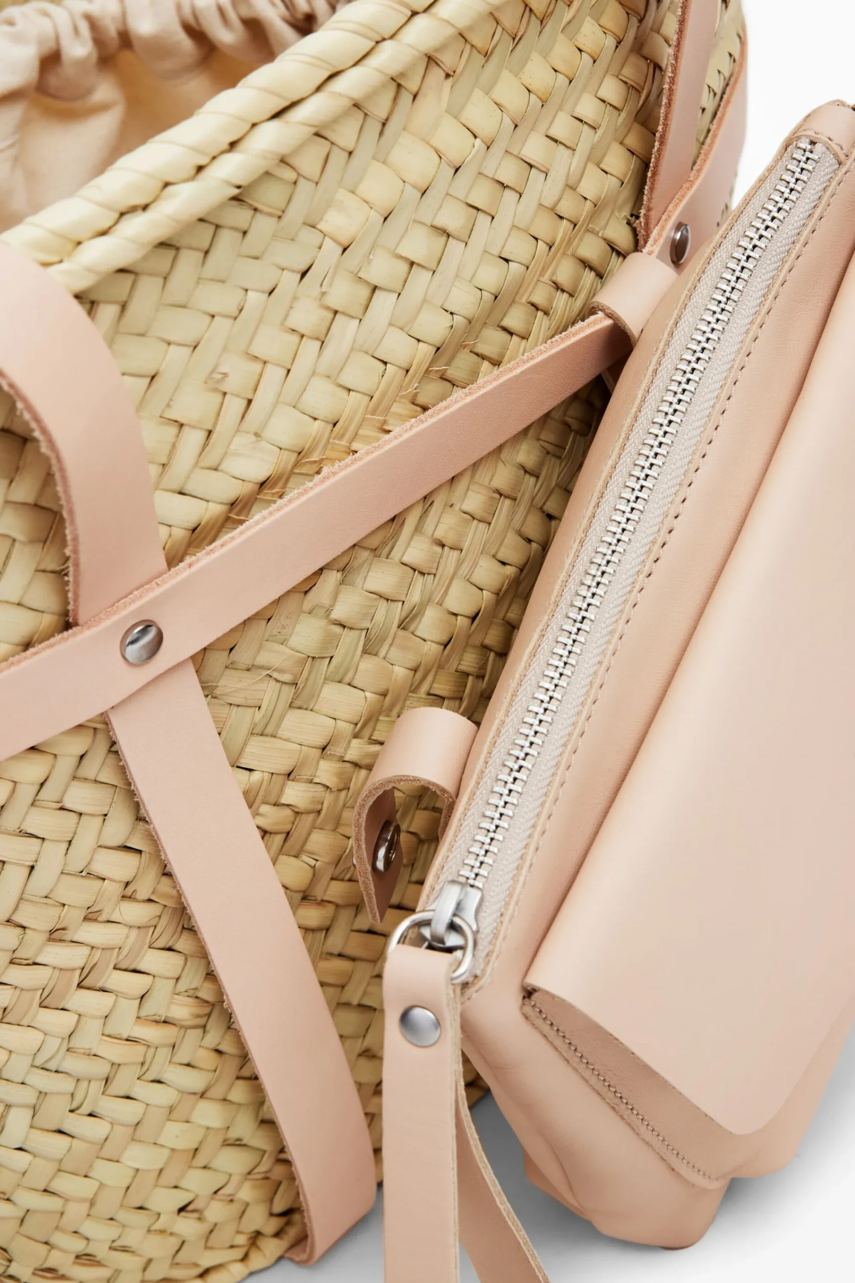Malas|Malas Shopper<Desigual Cesto de vime L pele